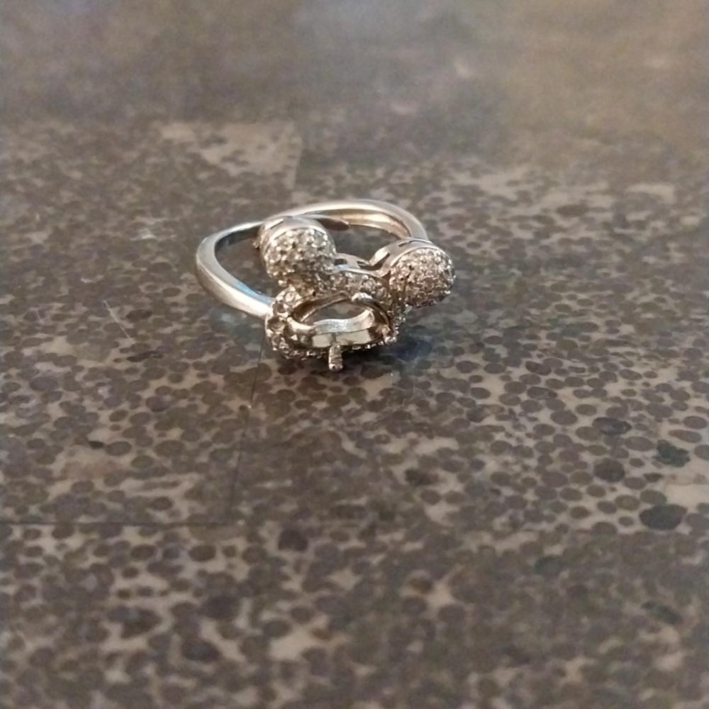 Silver Mickey Mouse Engagement Ring - image 2